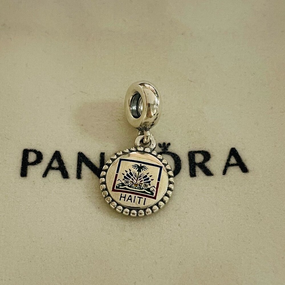 Pandora Haiti Flag Exclusive Charm Pendant